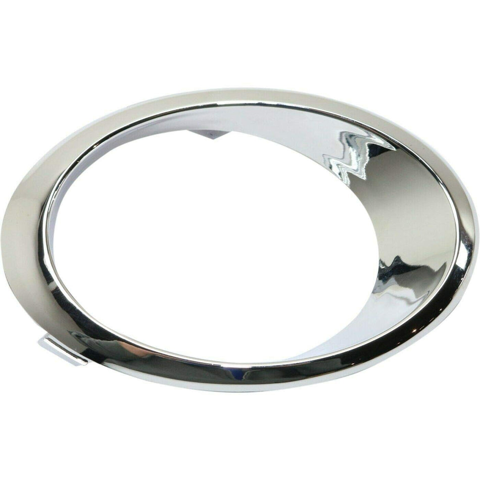 DAT AUTO PARTS Front Left Driver Side Fog Light Trim Ring Bumper Molding Insert Replacement For 2013-2016 Ford Fusion Silver Chrome Smooth Plastic ...