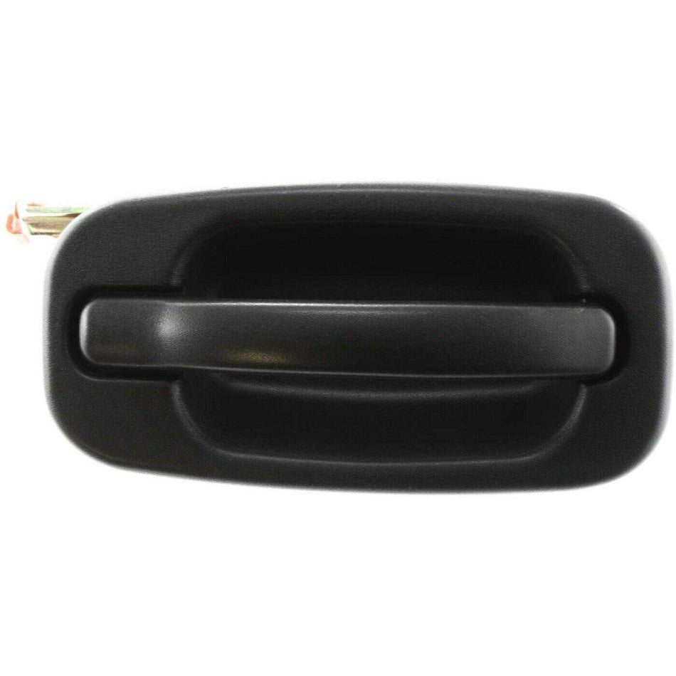 Set of 2 Rear Left Driver & Right Passenger Side Pair Exterior Door Handle Black Textured Replacement For 99-07 Silverado Sierra black Textured Pla...