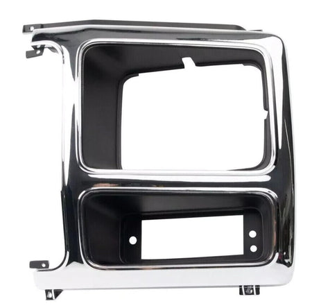 DAT AUTO PARTS Front Left Driver Side HeadLight Door Grille Insert Bezel Trim, For 1980-1986 Ford Bronco, and Ford Pickup Fullsize, For Silver Gril...