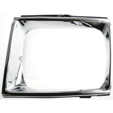 DAT AUTO PARTS Front Right Passenger Side HeadLight Door Grille Cover Bezel Replacement For 1989-1991 Toyota Pickup 4WD Silver Chrome Textured Plas...