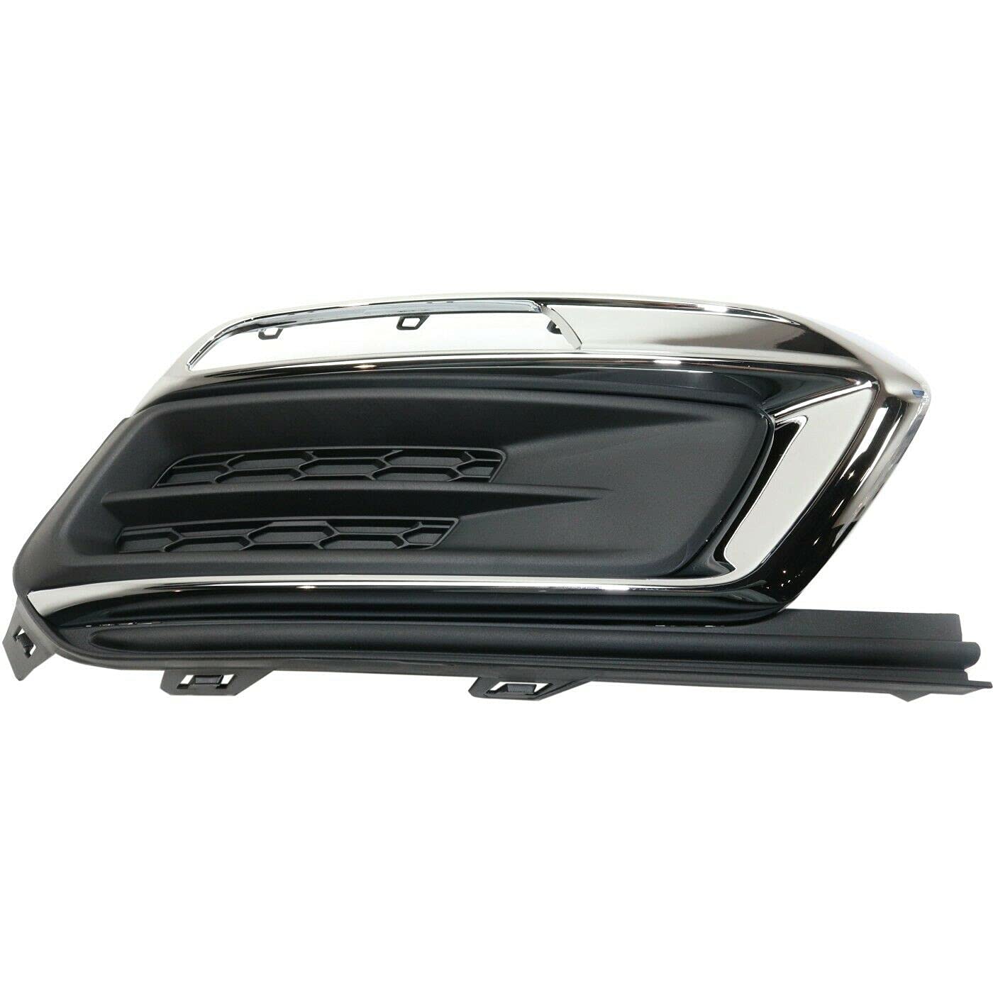 DAT AUTO PARTS Front Right Passenger Fog Light Hole Cover Grille Molding Bumper Insert Replacement For 2015 2016 Chevrolet Cruze Except RS Sport Bl...