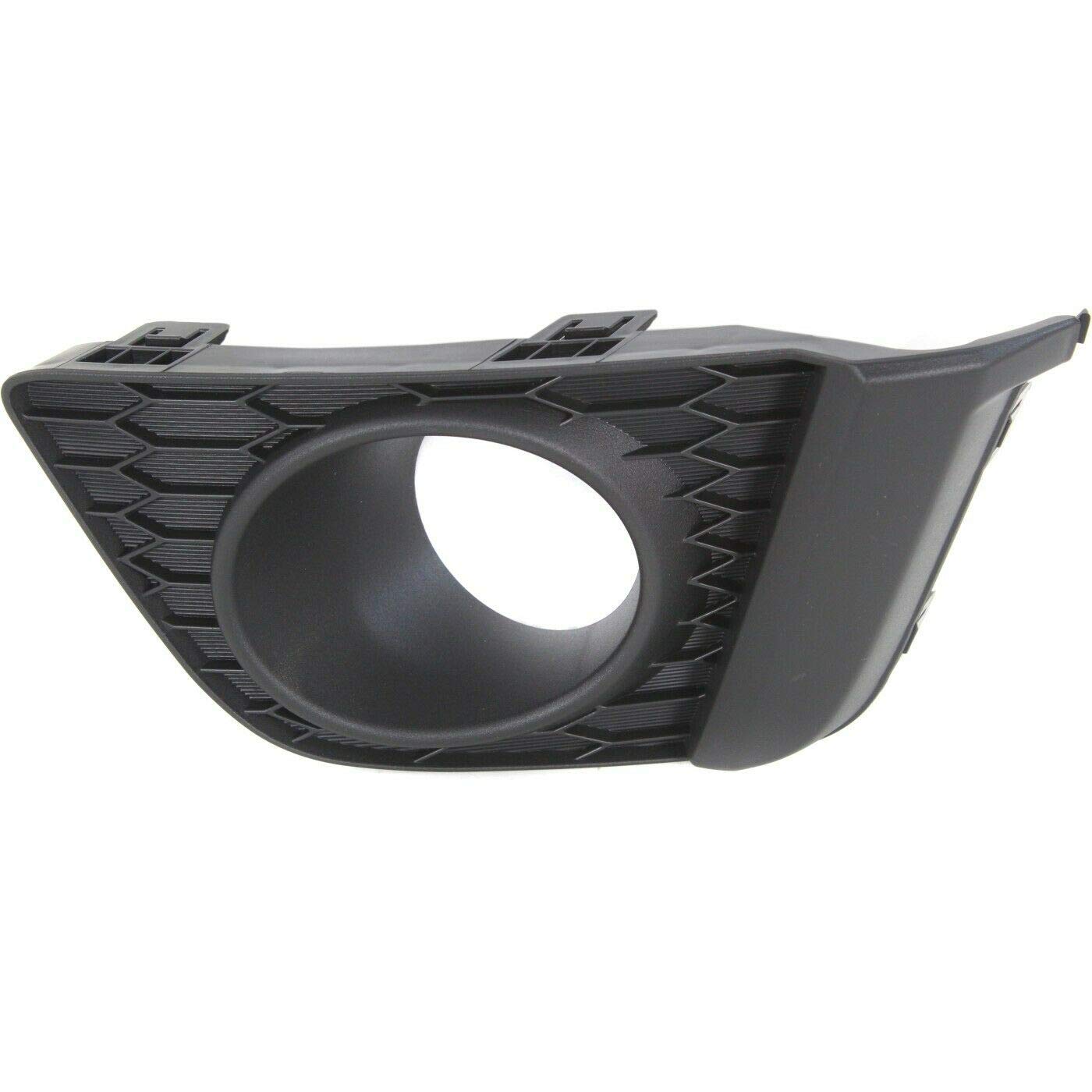 DAT AUTO PARTS Front Left Driver Side Fog Light Hole Bezel Lamp Cover Trim Molding Bumper Insert Replacement For 2015 2016 2017 Honda Fit Black Tex...