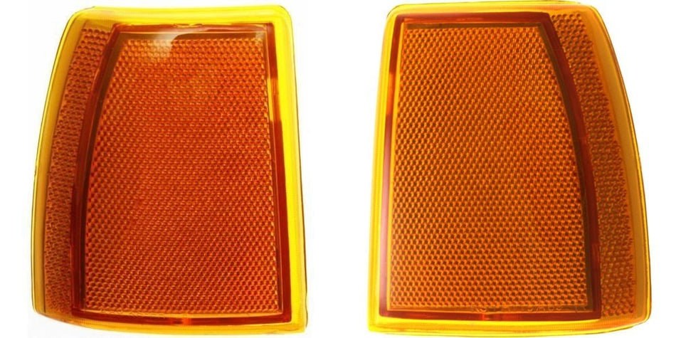DAT AUTO PARTS Front Left Driver & Right Passenger Side Cornering Side Marker Reflector Light Set Pair Replacement for 1991 - 1994 Ford Explorer Am...