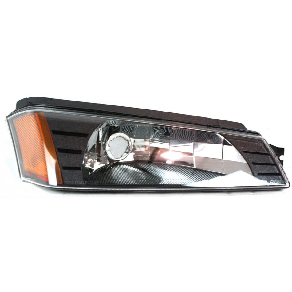 DAT AUTO PARTS Front Right Passenger Side Corner Park Turn Signal Light Lamp Lens with Cladding Replacement for 2002-2006 Chevrolet Avalanche Clear...