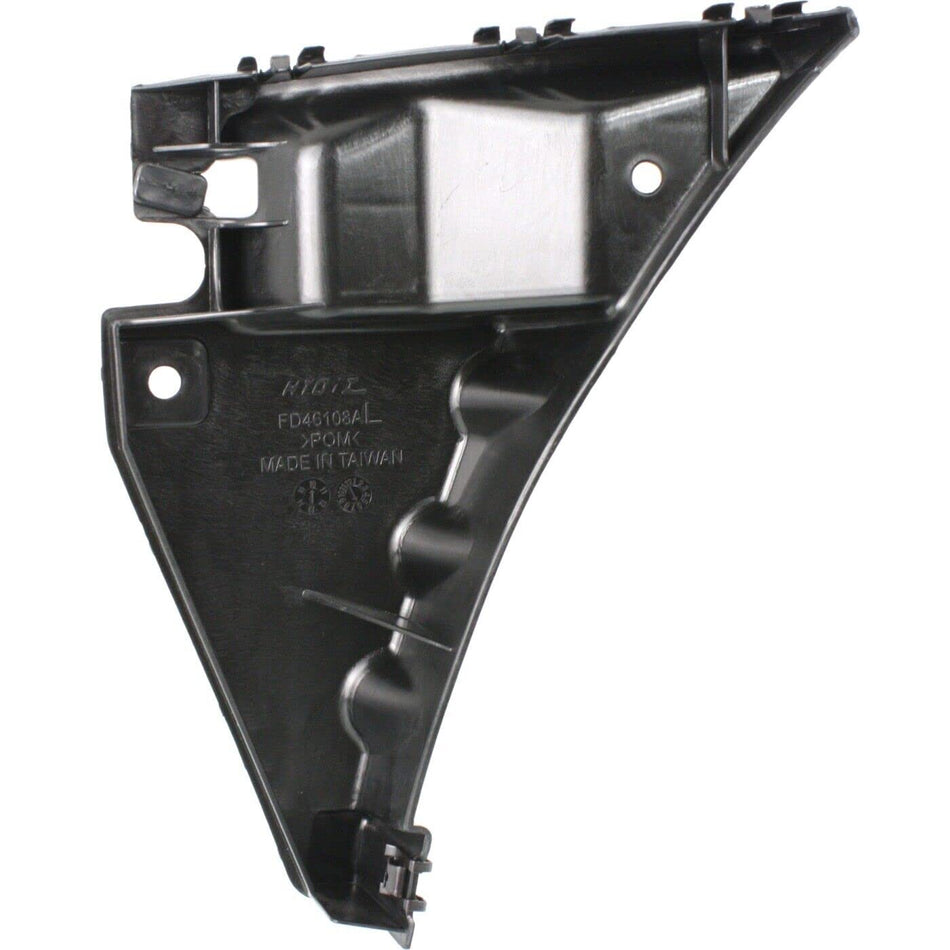 Front Left Driver & Right Passenger Side Bumper Support Retainer Bracket Set Of 2 Replacement For 2010-2014 Ford Mustang Black Textured Made of Pla...