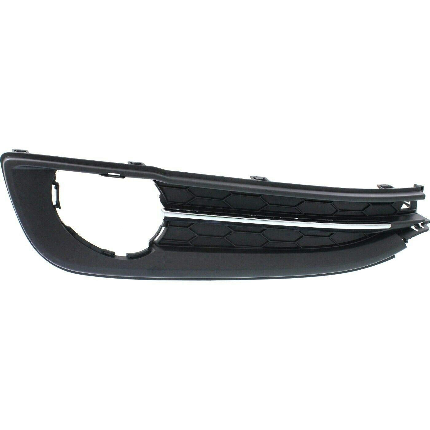 DAT AUTO PARTS Front Left Driver Side Fog Light Bezel Cover Grille Molding Bumper Insert Replacement For 2013 2014 Honda Civic 2.4 Si Sedan Black T...