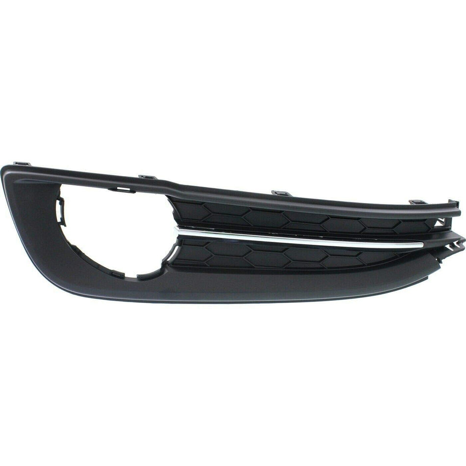 DAT AUTO PARTS Front Left Driver Side Fog Light Bezel Cover Grille Molding Bumper Insert Replacement For 2013 2014 Honda Civic 2.4 Si Sedan Black T...