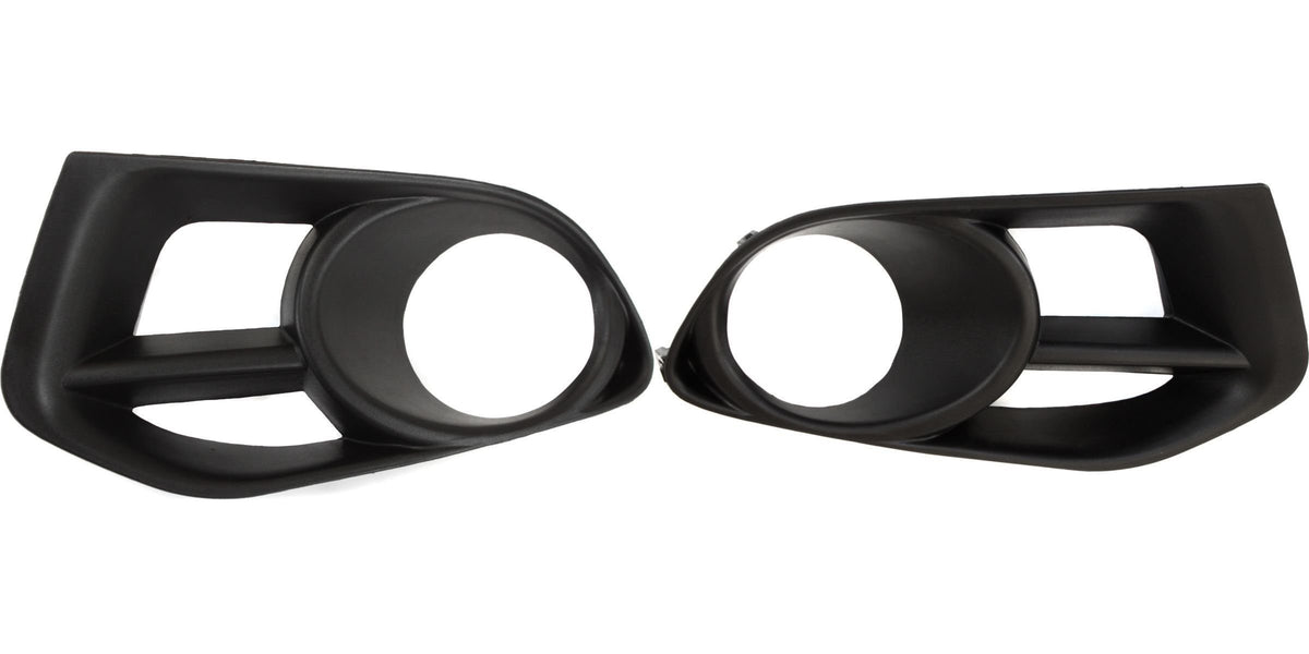 DAT AUTO PARTS Front Left Driver & Right Passenger Side Bumper Fog Light Bezel Cover Trim Set Replacement for 2011-2014 Nissan Murano Black Texture...