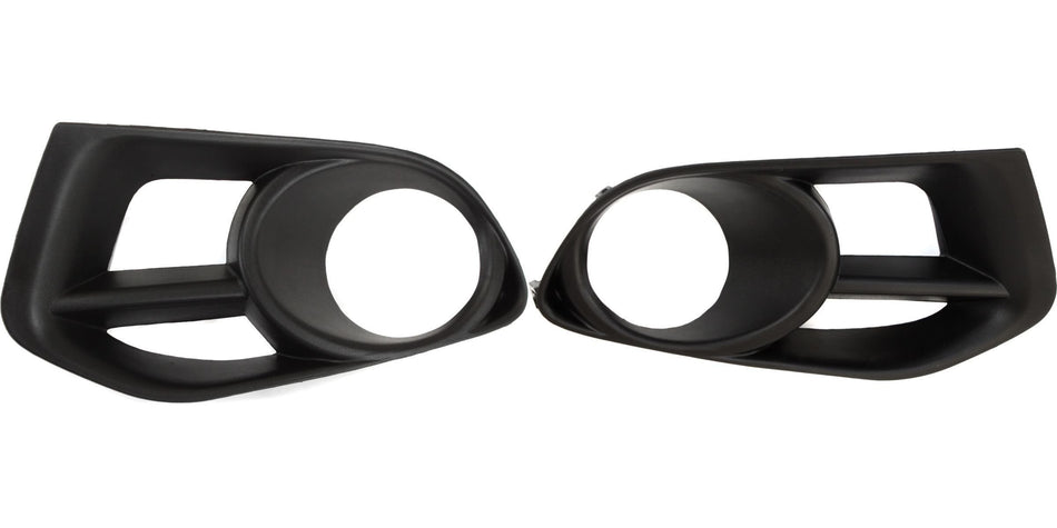 DAT AUTO PARTS Front Left Driver & Right Passenger Side Bumper Fog Light Bezel Cover Trim Set Replacement for 2011-2014 Nissan Murano Black Texture...
