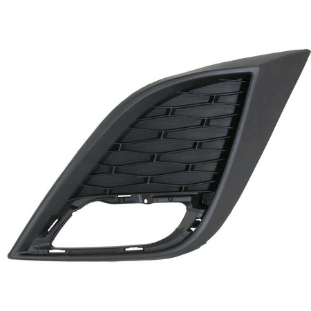 DAT AUTO PARTS Front Left Driver Side Bumper Fog Light Cover Trim Bezel Lamp Hole Grille Molding Insert Replacement For 2010-11 Mazda 3 Black Textu...
