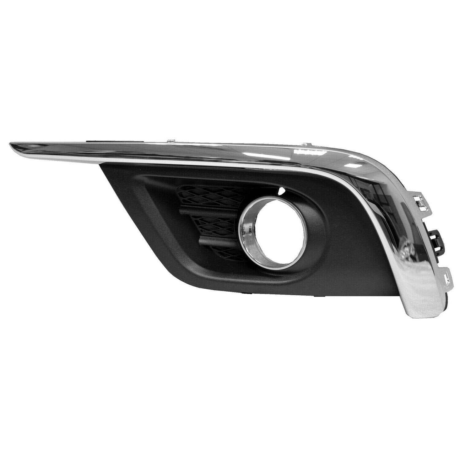 DAT AUTO PARTS Front Left Driver Side Fog Light Bezel Cover Molding Bumper Insert Replacement for 2016 2017 2018 Buick Envision Black Textured Plas...