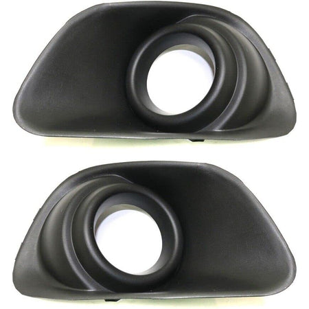 DAT AUTO PARTS Front Left Driver & Right Passenger Side Set Fog Light Cover Bezel Trim Pair Replacement For 2011-2017 Jeep Compass Black Textured P...