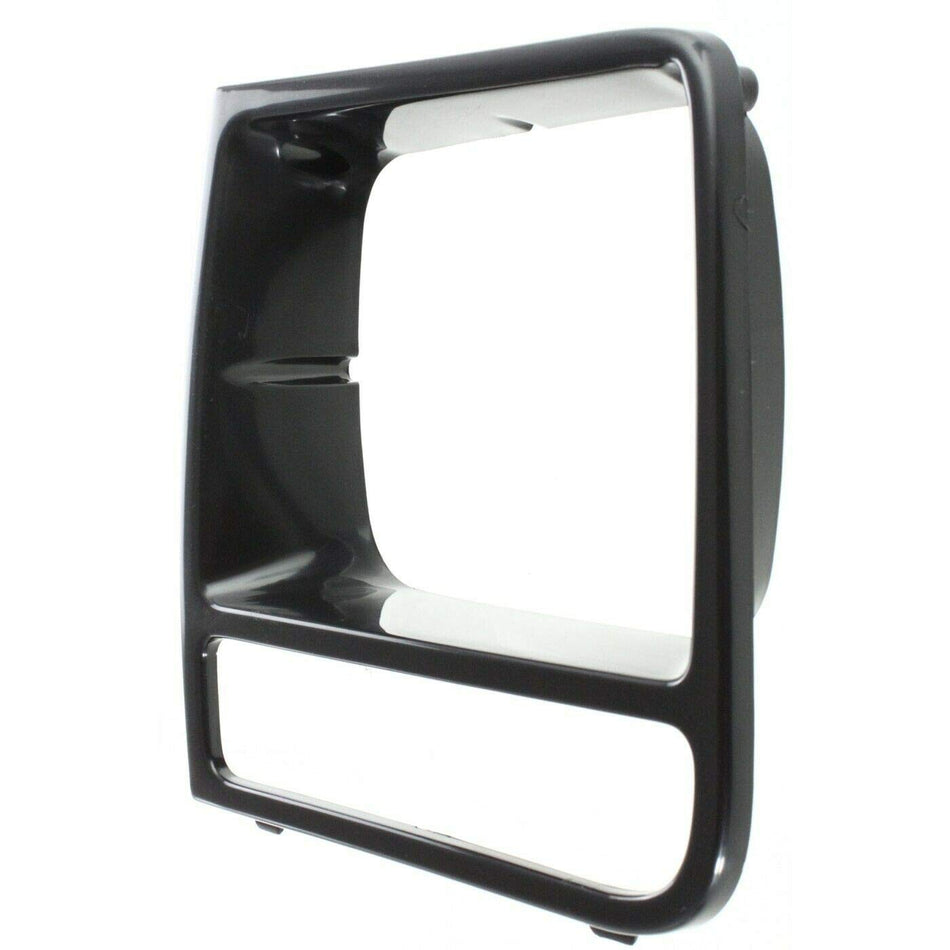 DAT AUTO PARTS Front Left Driver Side HeadLight Door Molding Bezel Cover Grille Trim Insert Replacement For 1997 1998 1999 2000 2001 Jeep Cherokee ...