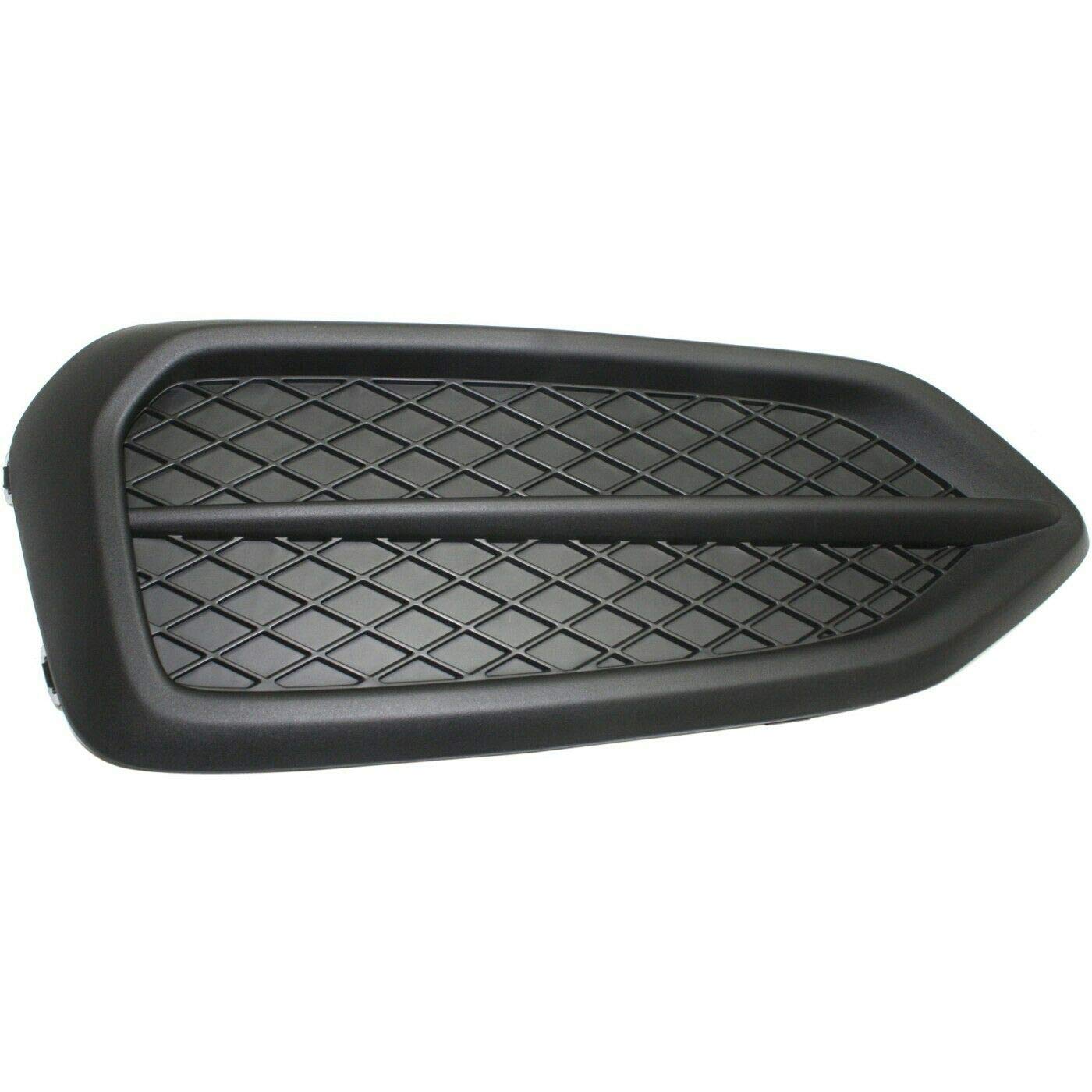 DAT AUTO PARTS Front Left Driver Side Fog Light Hole Lamp Cover Trim Molding Bumper Insert Replacement For 2014 2015 Honda Civic Coupe Models Black...