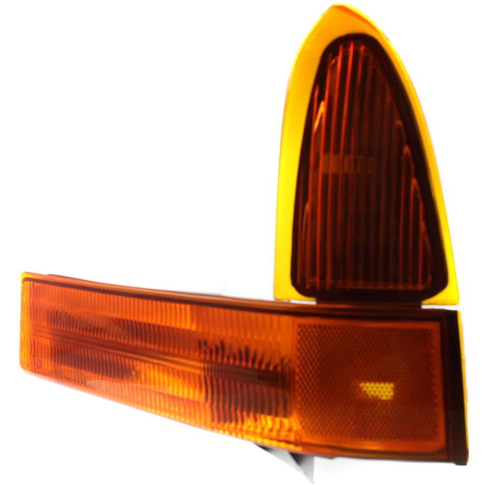 DAT AUTO PARTS Front Left Driver Side Parking Light Turn Signal Lamp Marker Assembly & Housing Replacement For 1999 - 2001 Ford F 250 Super Duty Am...