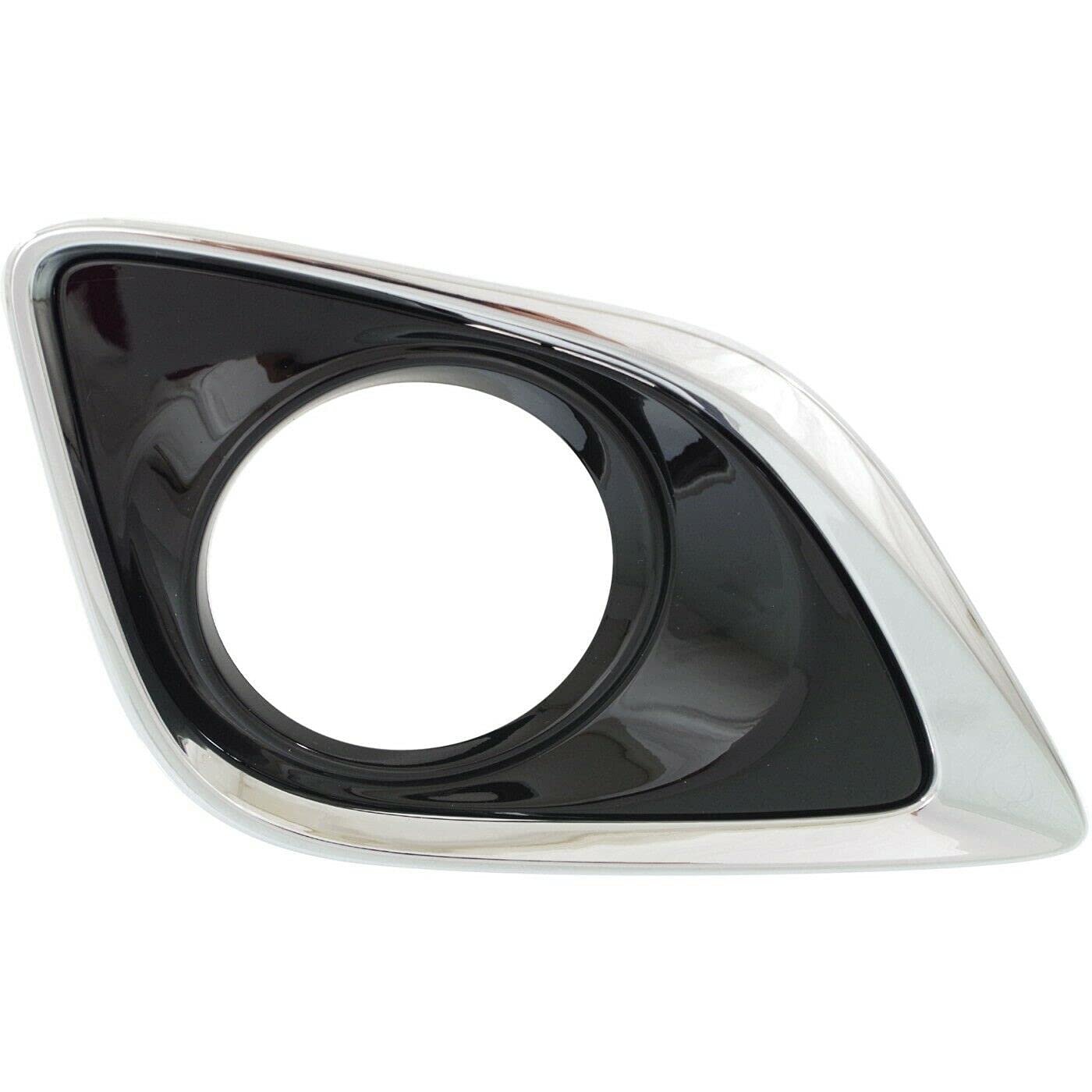 DAT AUTO PARTS Right Front Passenger Side Fog Light Bezel Replacement for 13-16 Toyota Venza Black Textured TO1039183 520300T010