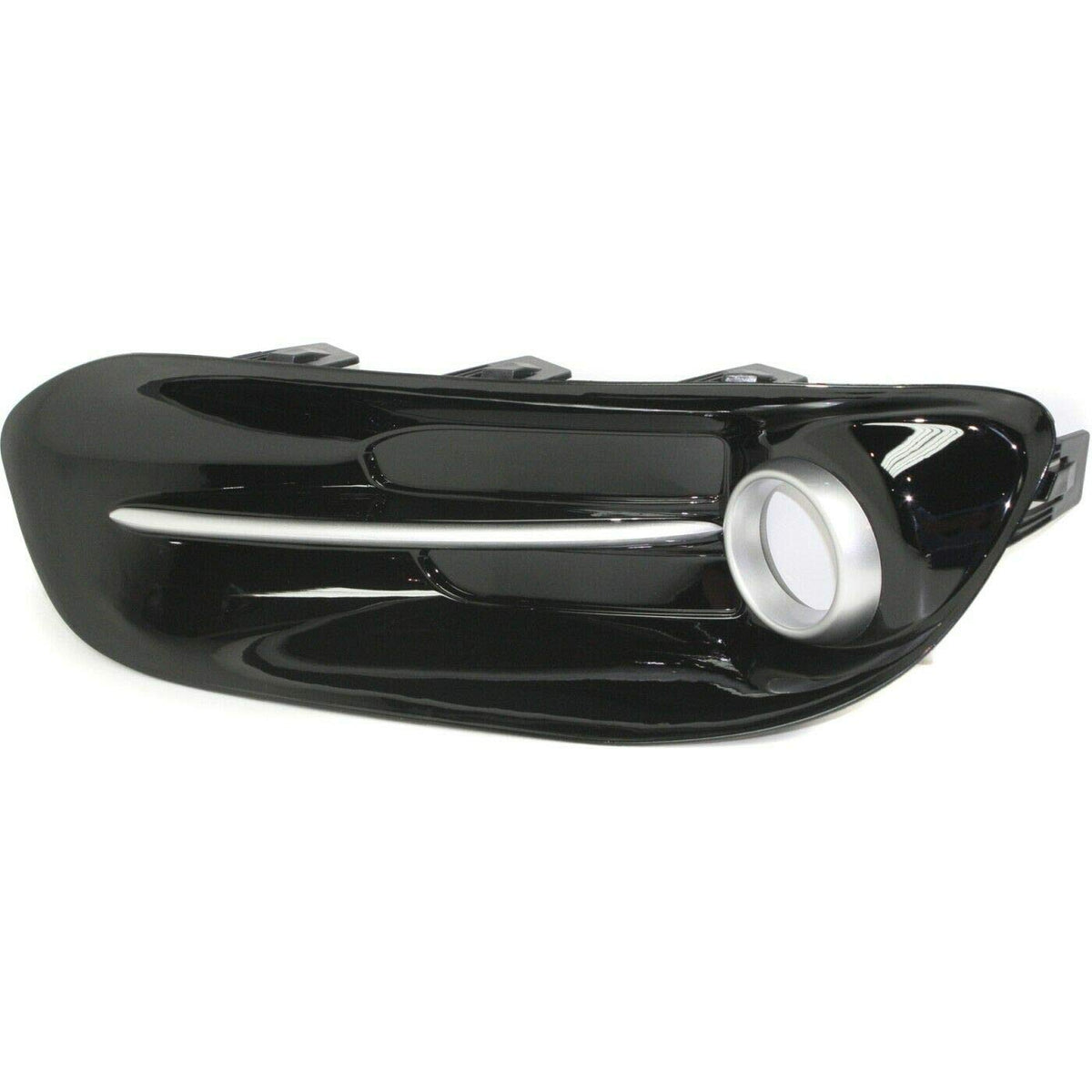 DAT AUTO PARTS Front Right Passenger Side Bumper Fog Light Cover Trim Bezel Insert Replacement For 2013-2016 Dodge Dart Glossy Black Smooth Plastic...