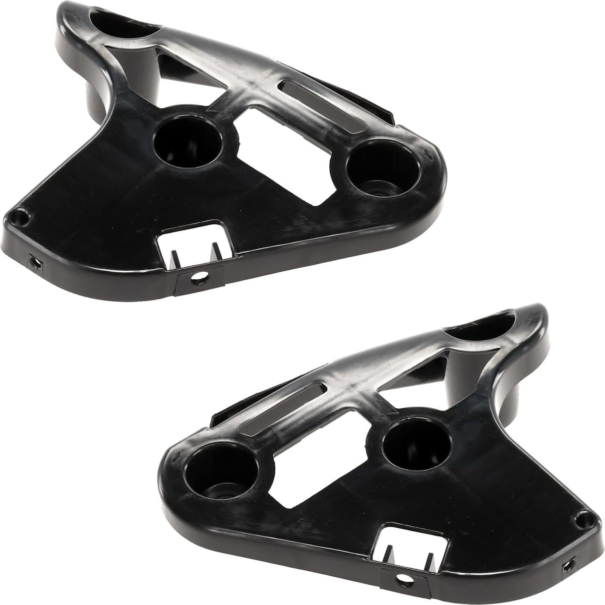DAT AUTO PARTS Front Left Driver And Right Passenger Side Bumper Cover Support Bracket Set Of 2 Replacement For 2007 - 2013 Toyota Tundra Black Smo...