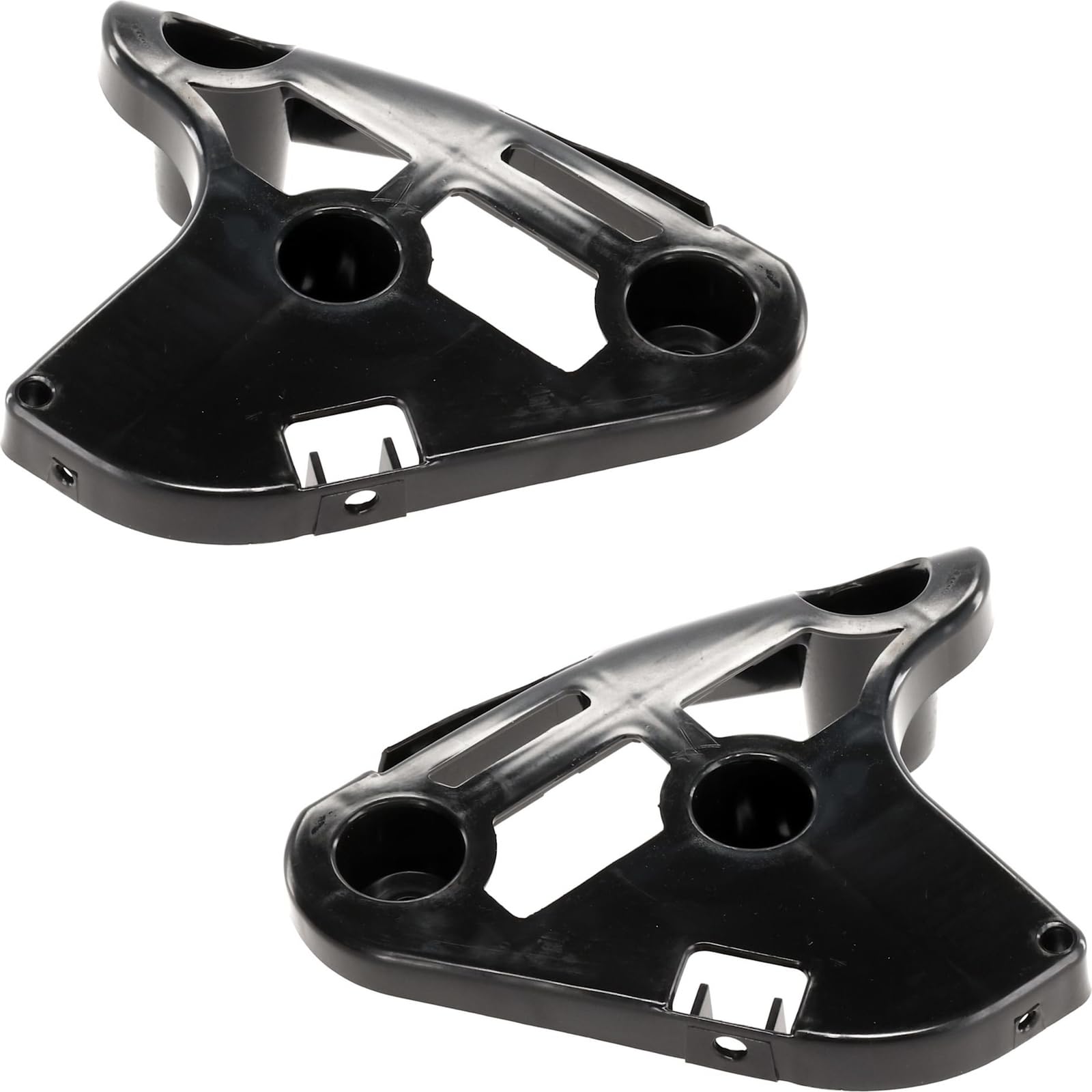DAT AUTO PARTS Front Left Driver And Right Passenger Side Bumper Cover Support Bracket Set Of 2 Replacement For 2007 - 2013 Toyota Tundra Black Smo...