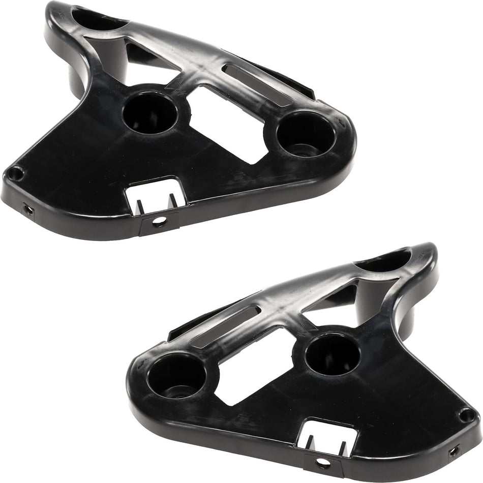 DAT AUTO PARTS Front Left Driver And Right Passenger Side Bumper Cover Support Bracket Set Of 2 Replacement For 2007 - 2013 Toyota Tundra Black Smo...