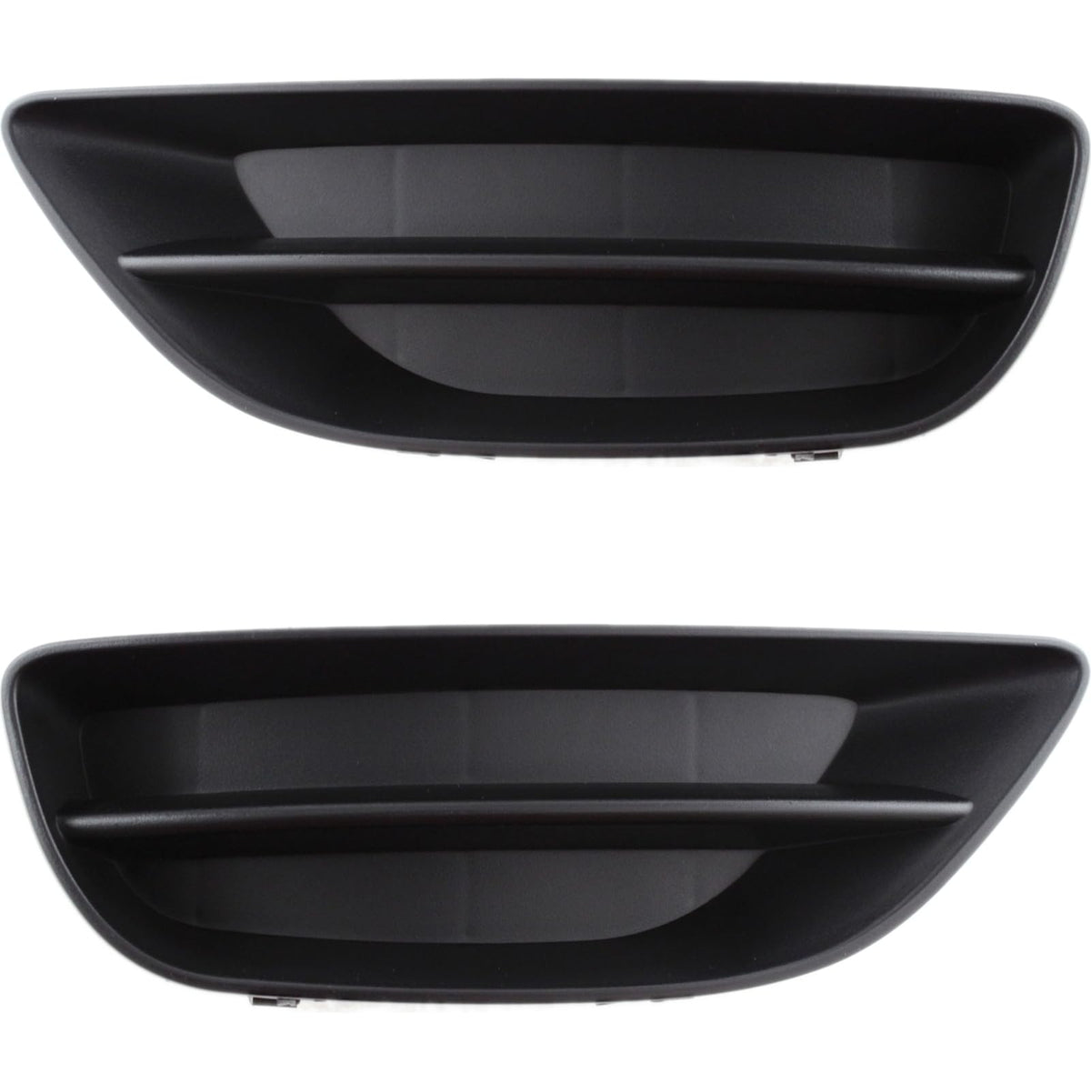 DAT AUTO PARTS Front Driver & Passenger Side, SET OF 2, Bumper Cover Molding Bezel, Fits 2001-2002 Toyota Corolla Sedan, Black Plastic Textured Fin...
