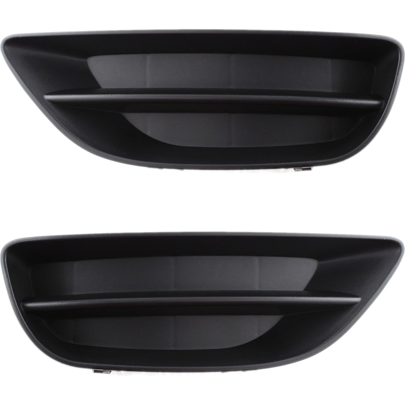 DAT AUTO PARTS Front Driver & Passenger Side, SET OF 2, Bumper Cover Molding Bezel, Fits 2001-2002 Toyota Corolla Sedan, Black Plastic Textured Fin...