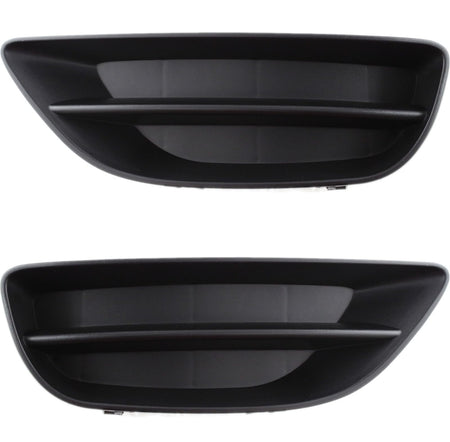 DAT AUTO PARTS Front Driver & Passenger Side, SET OF 2, Bumper Cover Molding Bezel, Fits 2001-2002 Toyota Corolla Sedan, Black Plastic Textured Fin...