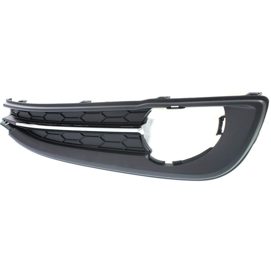 DAT AUTO PARTS Front Right Passenger Side Fog Light Bezel Cover Grille Molding Bumper Insert Replacement For 2013 2014 Honda Civic 2.4 Si Sedan Bla...