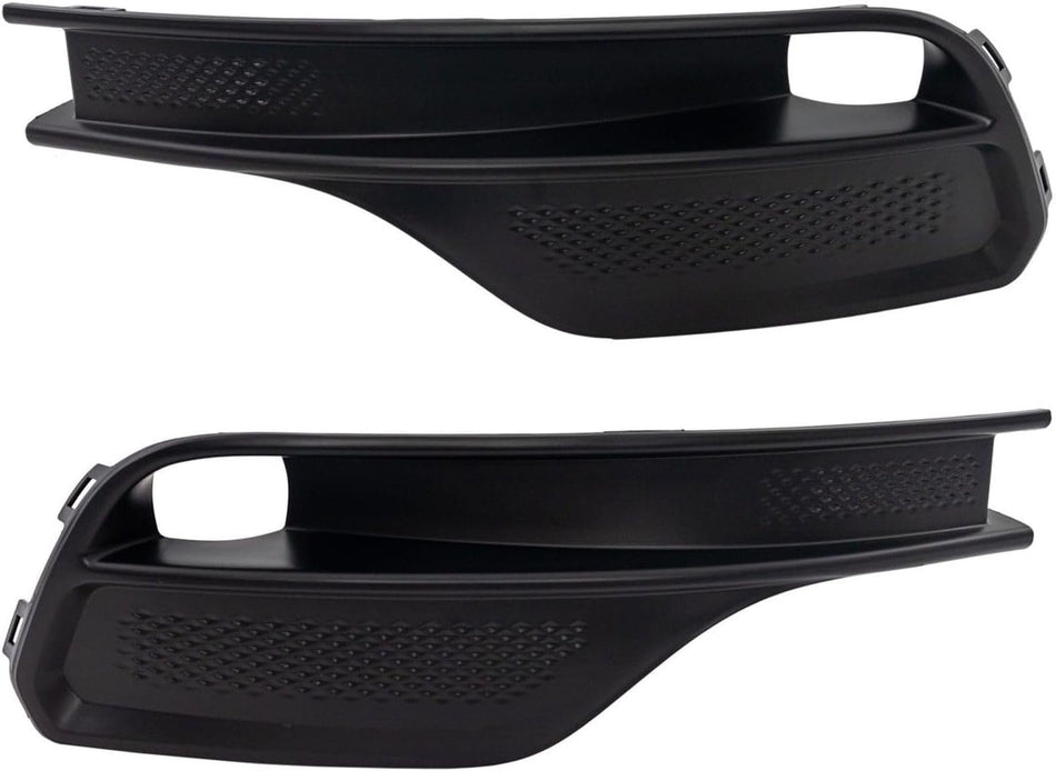 Front Driver & Passenger Side, SET OF 2, Bumper Cover Trim, Fits 2022-2025 Jeep Compass MP, Except Trailhawk Models, Black Plastic Textured Finish,...