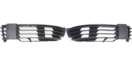 DAT AUTO PARTS Front Right Passenger And Left Driver Side Lower Bumper Grille Set Of 2 Replacement For 2001 - 2005 Volkswagen Passat Black Textured...