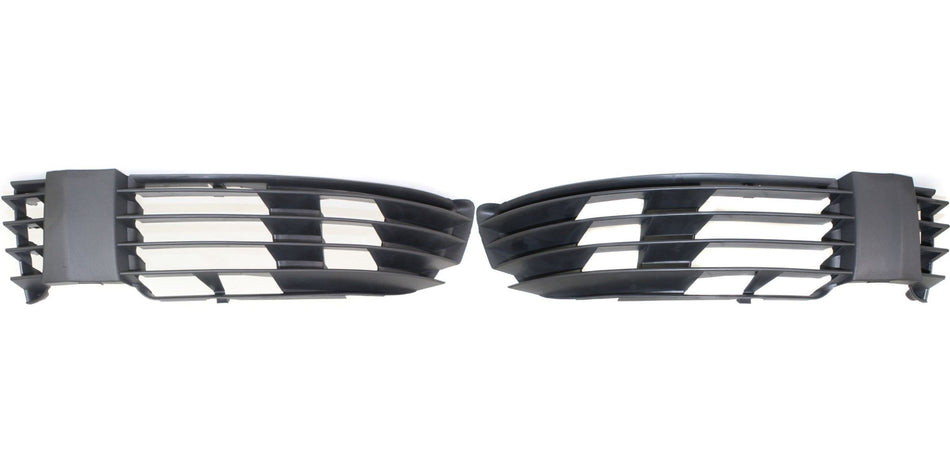 DAT AUTO PARTS Front Right Passenger And Left Driver Side Lower Bumper Grille Set Of 2 Replacement For 2001 - 2005 Volkswagen Passat Black Textured...