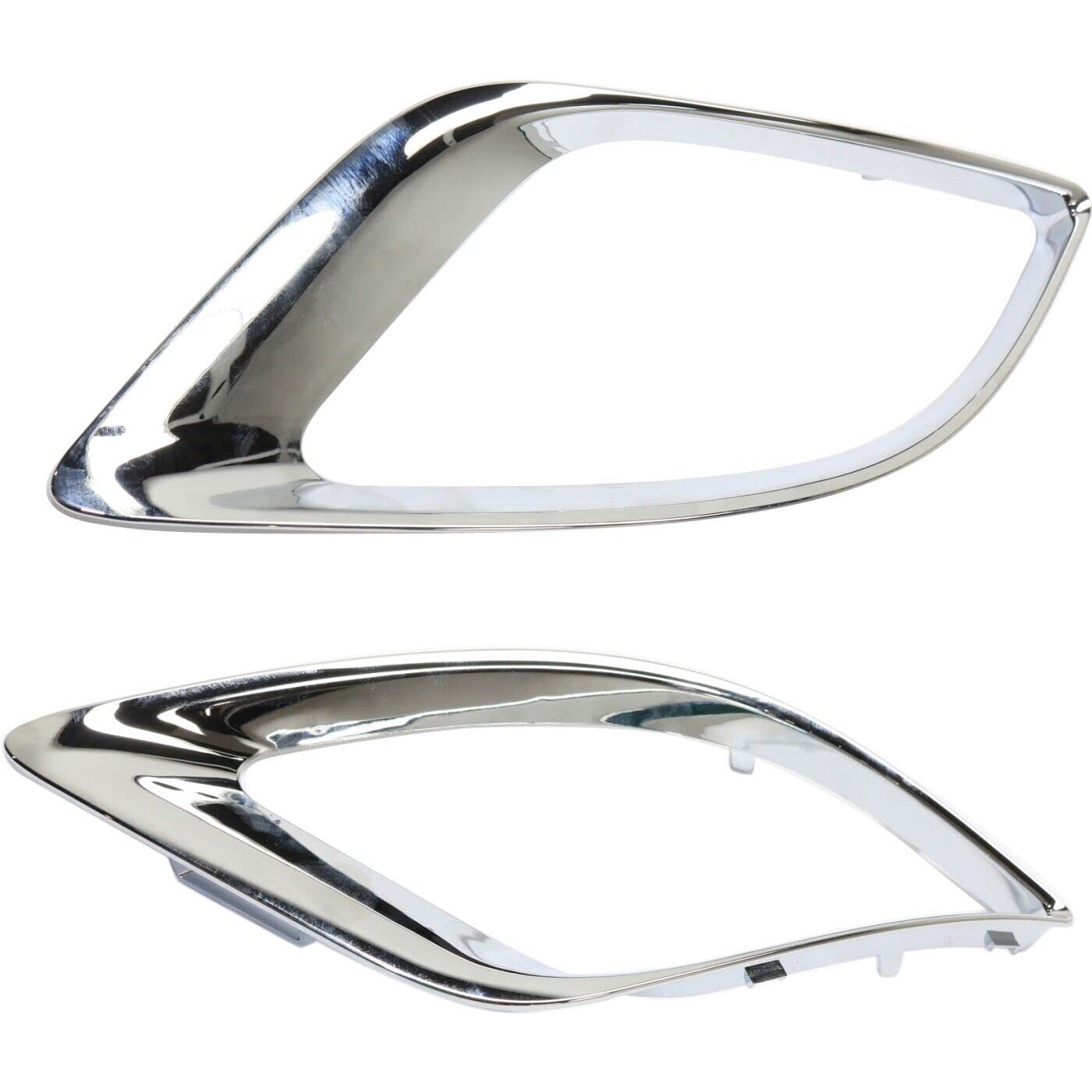 Front Left Driver & Right Passenger Pair Fog Light Cover Bezel Trim Set Of 2 Replacement For 2014-2020 Dodge Durango Except 2018-2020 SRT/RT Silver...