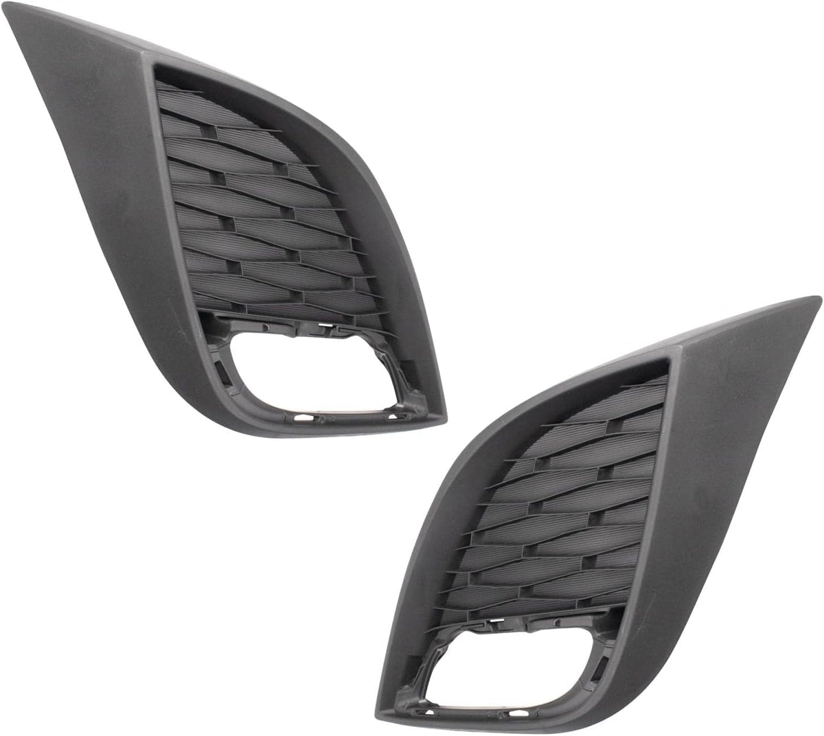 DAT AUTO PARTS Front Left Driver & Right Passenger Side Bumper Fog Light Cover Trim Bezel Insert Pair Set of 2 Replacement for 2010-2011 Mazda 3 Bl...
