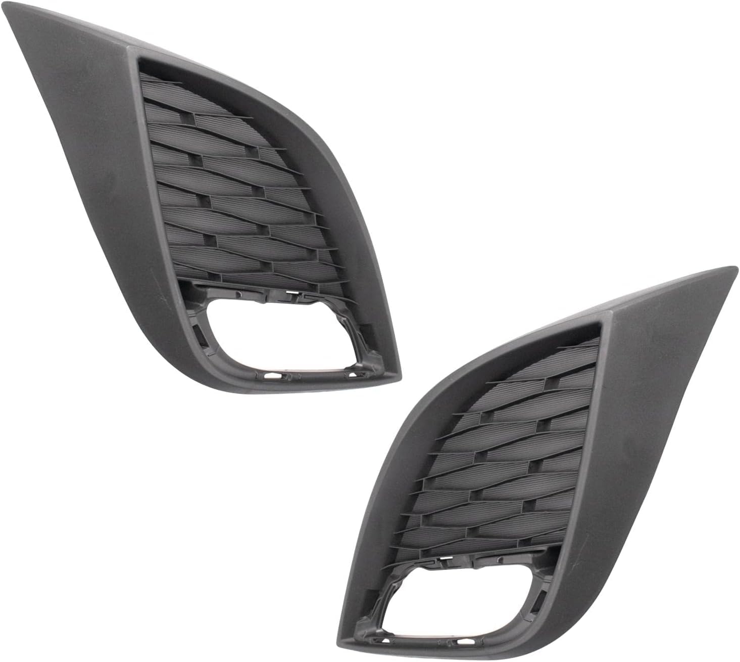 DAT AUTO PARTS Front Left Driver & Right Passenger Side Bumper Fog Light Cover Trim Bezel Insert Pair Set of 2 Replacement for 2010-2011 Mazda 3 Bl...