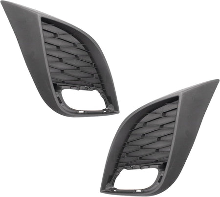 DAT AUTO PARTS Front Left Driver & Right Passenger Side Bumper Fog Light Cover Trim Bezel Insert Pair Set of 2 Replacement for 2010-2011 Mazda 3 Bl...