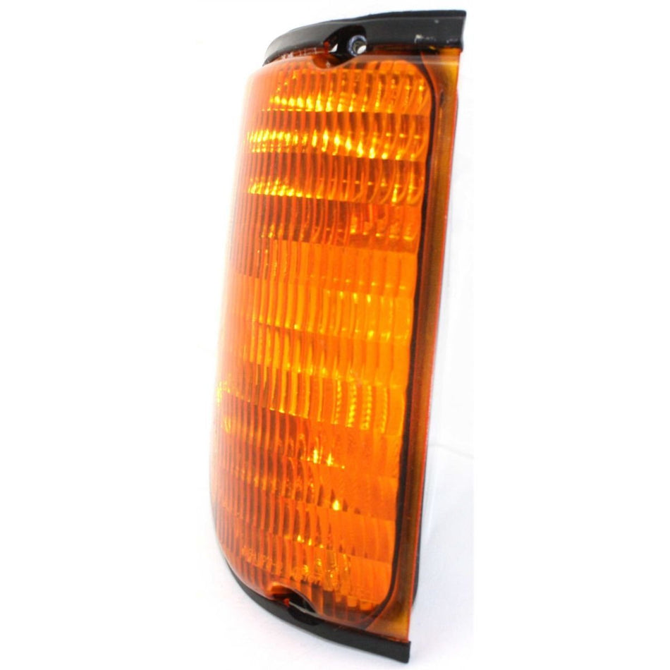 Front Passenger Side Corner Parking Signal Marker Light Fits 2003-2007 Ford Econoline Van Amber Lens Black Bezel FO2521173 3C2Z13200AA