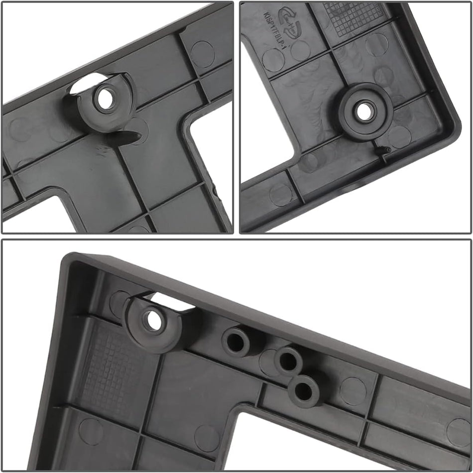 DAT AUTO PARTS Front Bumper License Plate Bracket Frame Cover Tag Holder Replacement for 2017-2019 Kia Soul Except EV Models Black Textured Plastic...