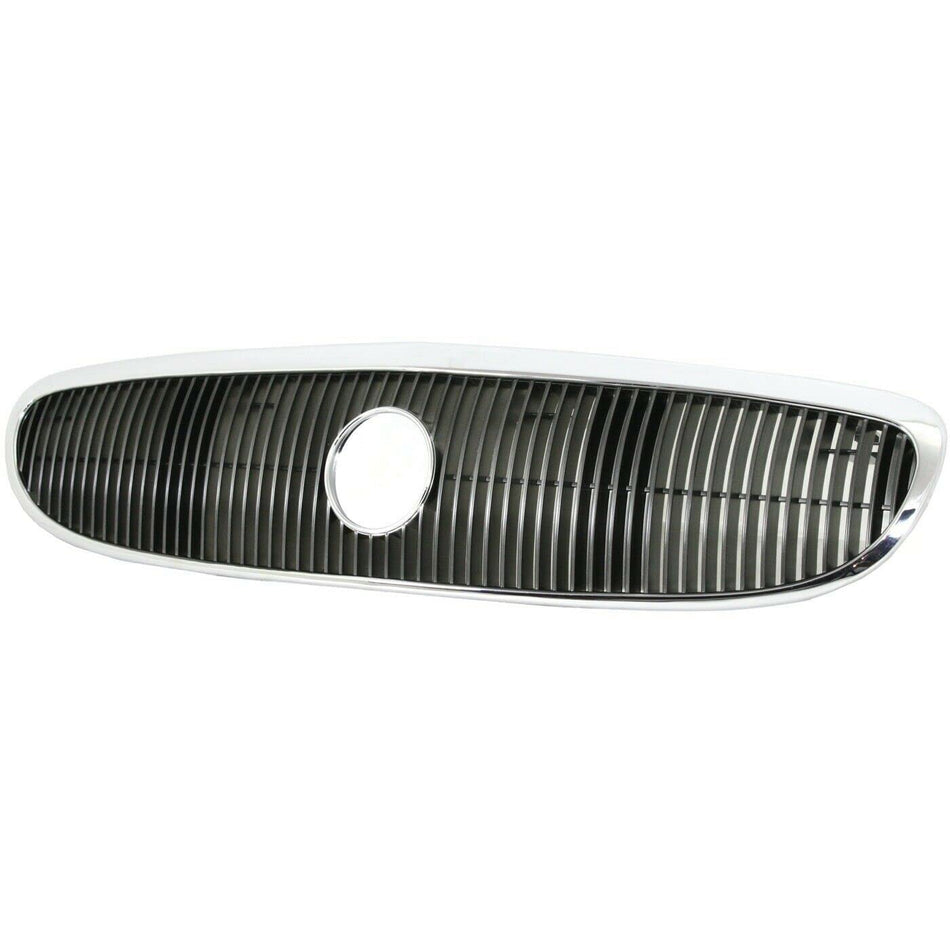 DAT AUTO PARTS Front Bumper Grille Grill Assembly Insert Panel Replacement for 2003-2005 Buick Century Chrome Black Smooth Durable Plastic GM120049...