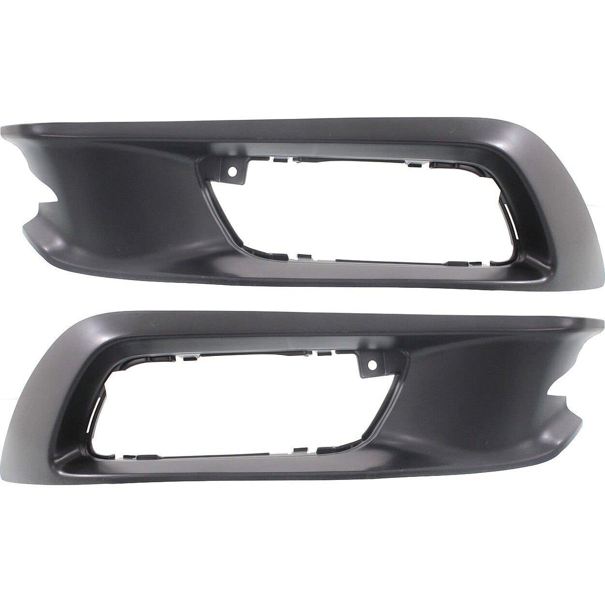 DAT AUTO PARTS Front Left Driver & Right Passenger Set of 2 Fog Light Bezel Cover Bumper Insert Replacement For 2012 Honda Civic 4 Door Sedan Black...