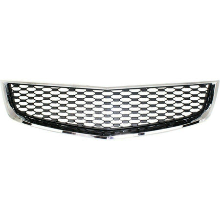 DAT AUTO PARTS Front Lower Bumper Grille Grill Assembly Insert Panel Replacement for 2010-2015 Chevrolet Equinox Black and Chrome Smooth Plastic GM...