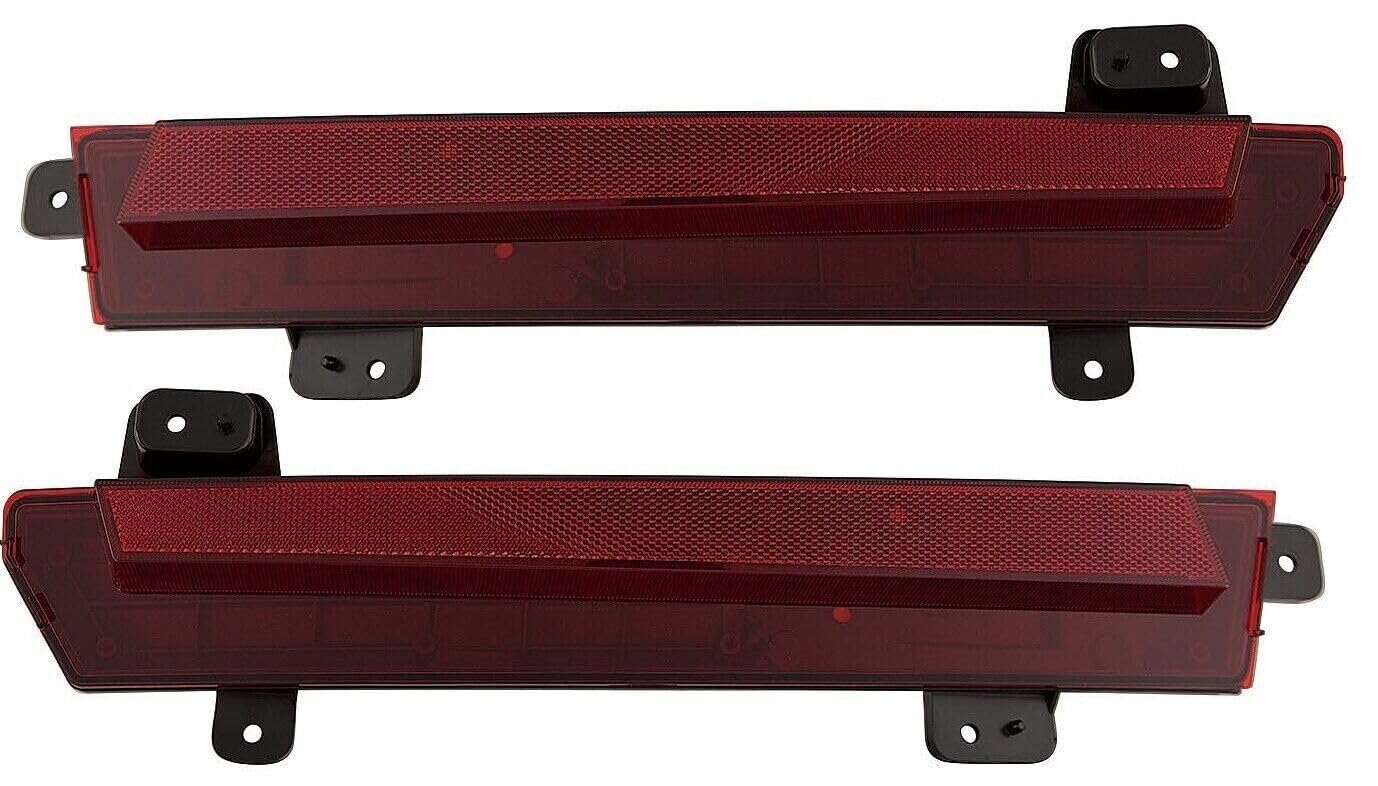 DAT AUTO PARTS Rear Left Driver & Right Passenger Side Bumper Cover Reflector Lamp Marker Light Insert Set of 2 Pair Replacement For 2015-2020 Cadi...