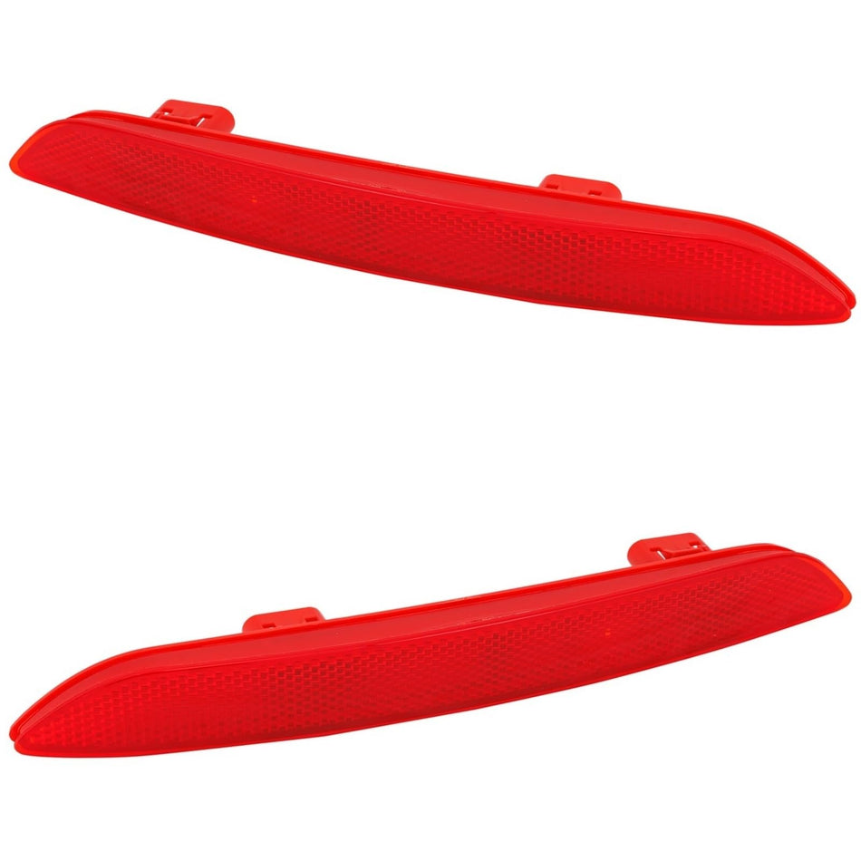 Rear Driver & Passenger Side, SET OF 2, Bumper Reflector, Fits 2022–2026 Honda Civic Hatchback & 2025–2026 Honda Civic Hybrid, Plastic Red Lense, H...