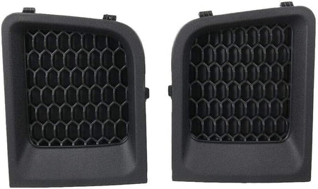 Front Left Driver & Right Passenger Side Set Bumper Cover Fog Light Hole Grille Bezel Insert Trim Pair Replacement For 2015-2018 Jeep Renegade Blac...