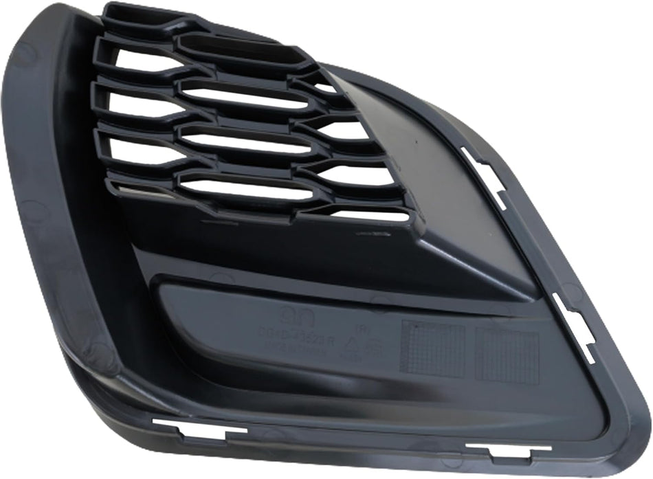 Front Left Driver & Right Passenger Side Fog Light Bumper Cover Grille Trim Pair Replacement For 2020-2023 Dodge Charger Widebody Matte Black Textu...