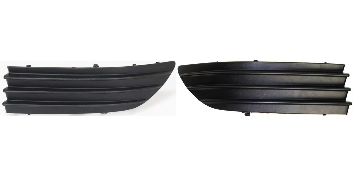 DAT AUTO PARTS Front Left Driver and Right Passenger Side Bumper Cover Grille Set Of 2 Replacement For 2004-2005 Toyota Sienna Matte-Black Textured...