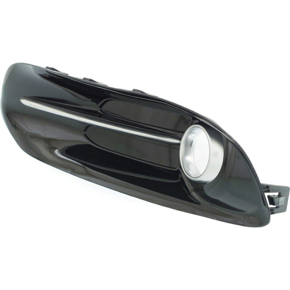 DAT AUTO PARTS Front Left Driver Side Bumper Fog Light Cover Trim Bezel Insert Replacement For 2013-2016 Dodge Dart Glossy Black Smooth Plastic wit...