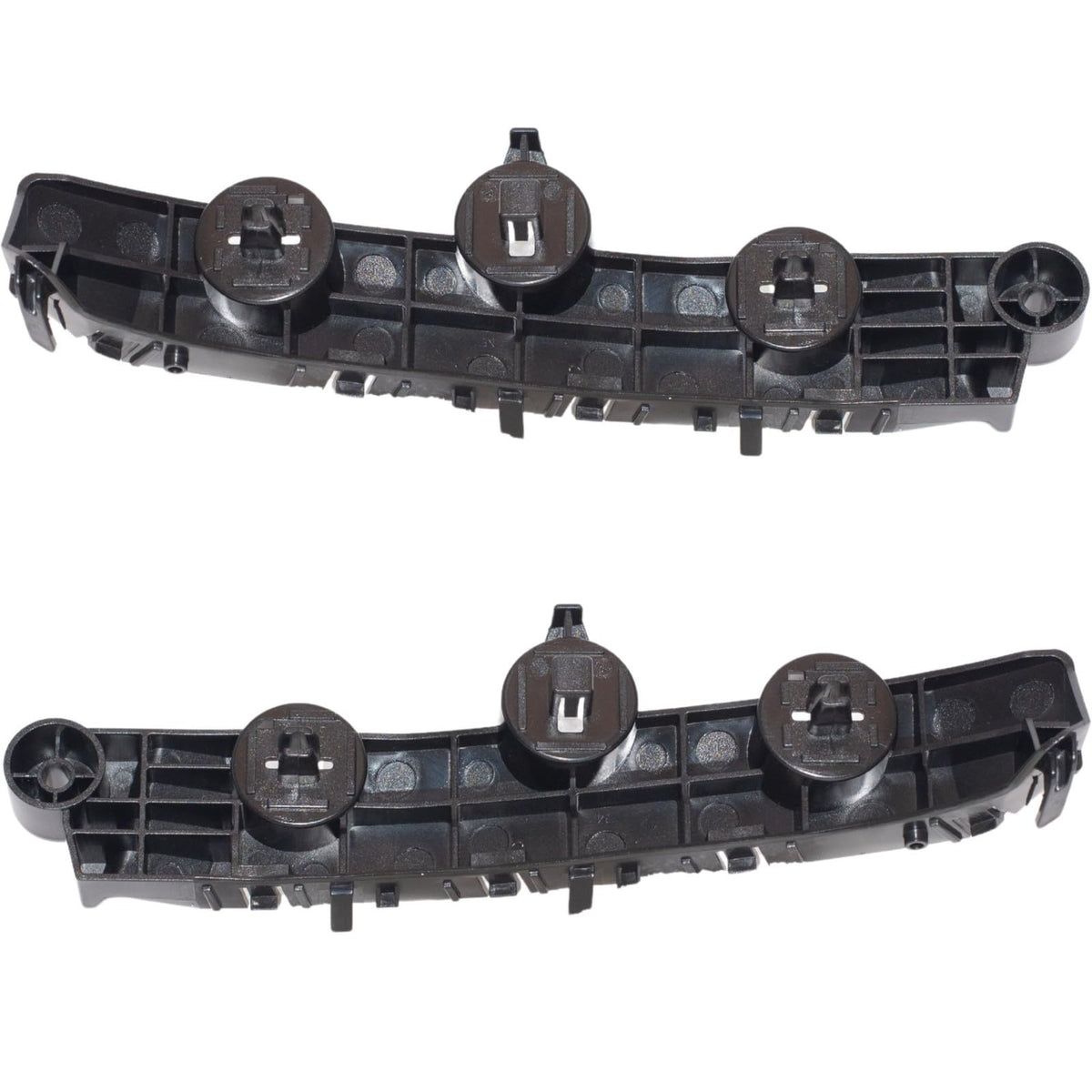 Front Left Driver & Right Passenger Side PAIR Bumper Cover Support Mounting Bracket, Fits 2022-2025 Nissan Pathfinder, Black Textured Plastic, NI10...