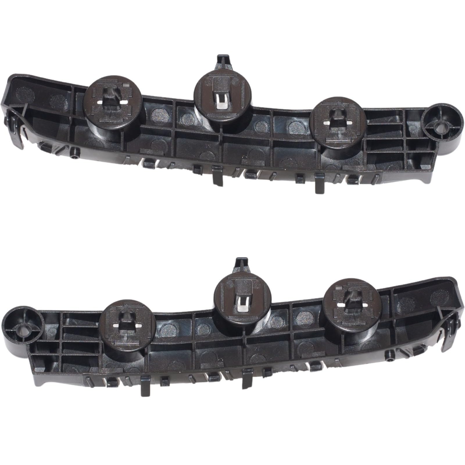 Front Left Driver & Right Passenger Side PAIR Bumper Cover Support Mounting Bracket, Fits 2022-2025 Nissan Pathfinder, Black Textured Plastic, NI10...