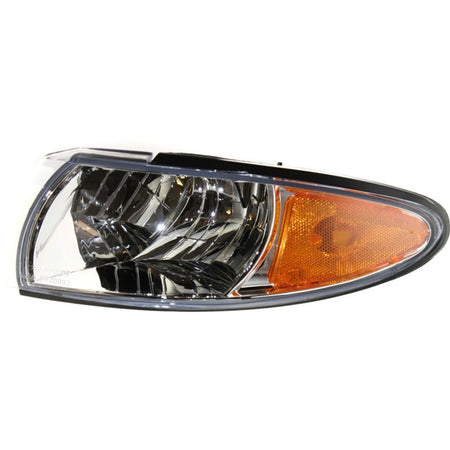 DAT AUTO PARTS Front Left Driver Side Lens Housing with Corner Light Lamp Replacement for 1997-2003 Pontiac Grand Prix Clear & Orange Lens GM252015...