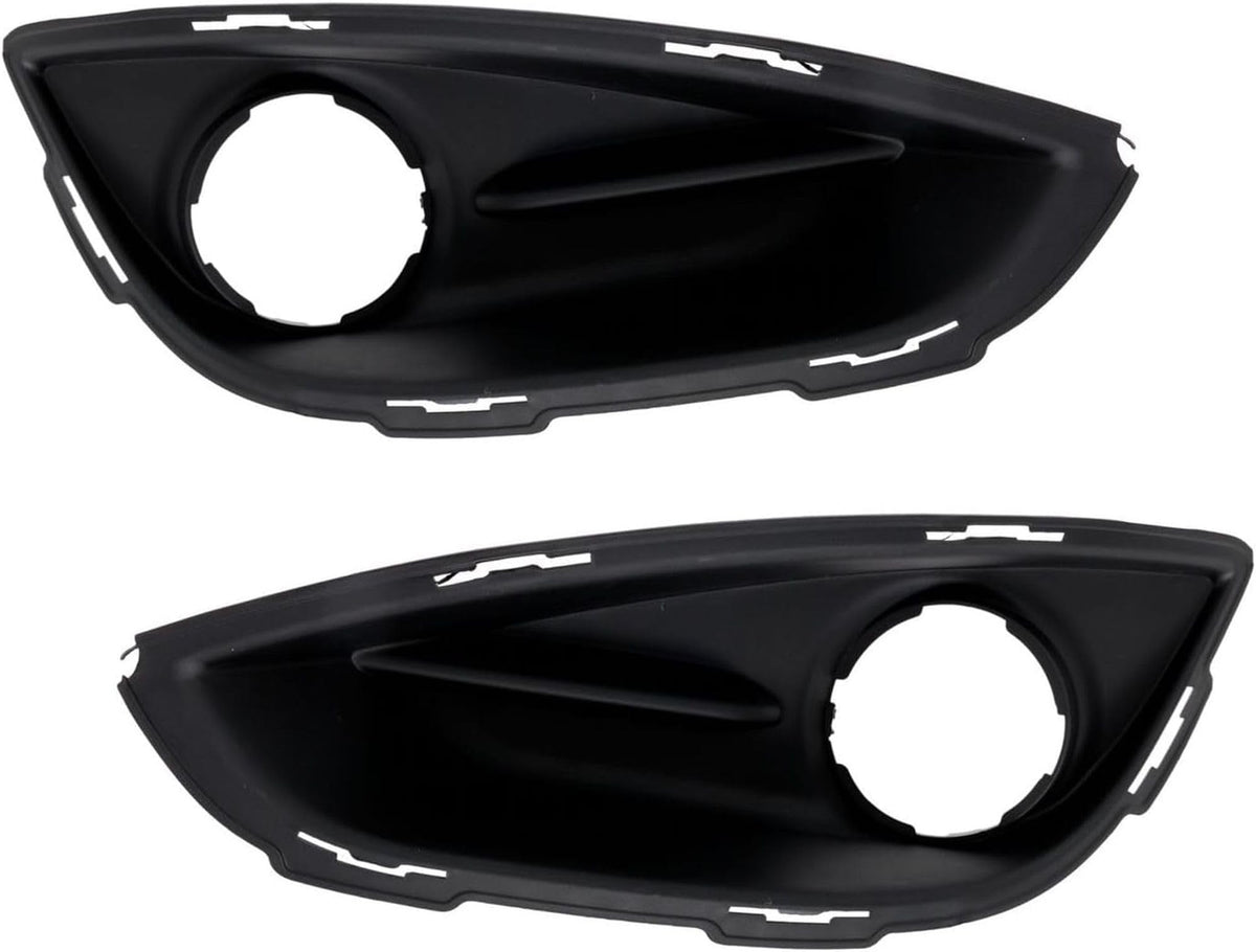 Front Driver & Passenger Side SET OF 2 Bumper Cover Trim, Fits 17-20 Chrysler Pacifica Van & Van Hybrid Except L & LX Models, NO Trim Moldings, Bla...